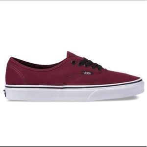 “Authentic” Vans Sneakers Maroon Size 7.5
